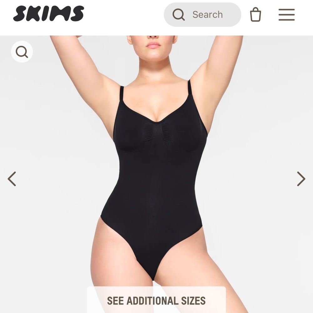 Skims black bodysuit
